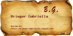 Brieger Gabriella névjegykártya