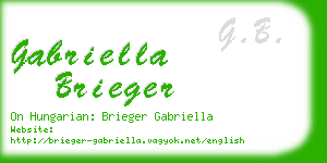 gabriella brieger business card